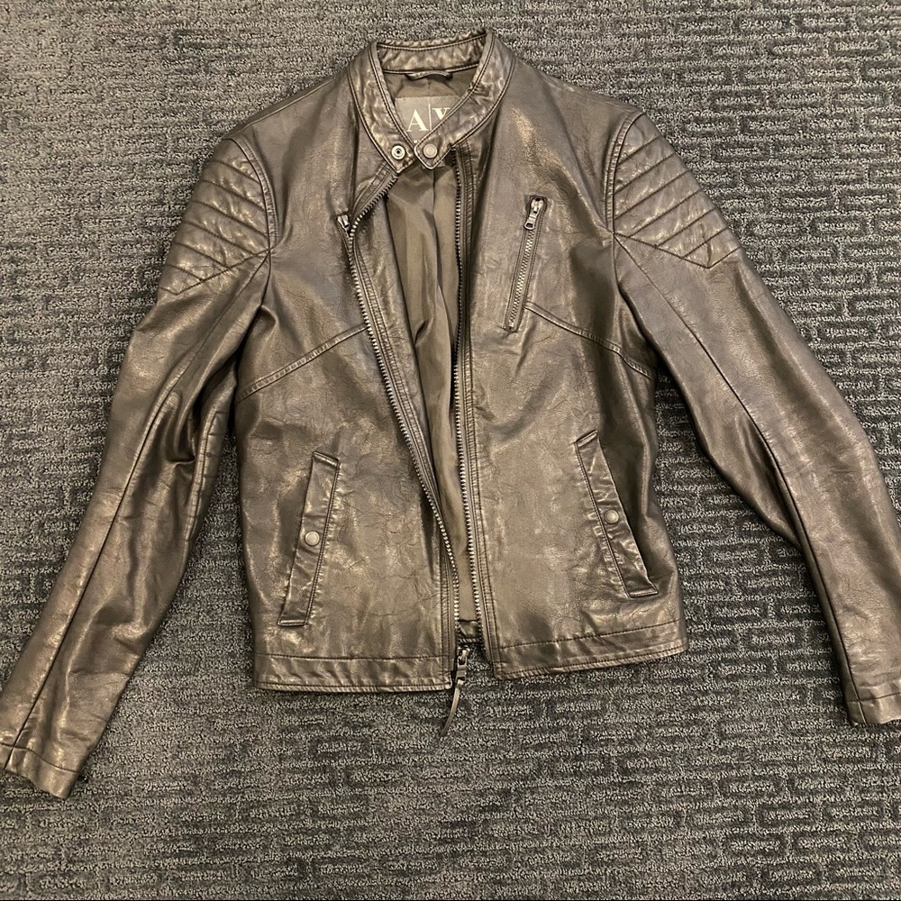 Armani Exchange Faux leather jacket. Mens size S